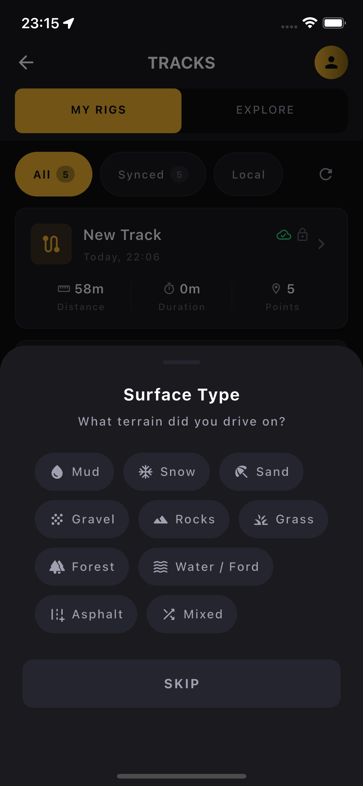 Spätný výber terénu